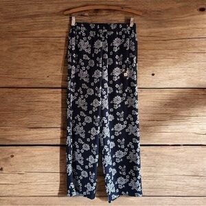 Michael Kors floral flowy boho chic bohemian tropical wide leg pants XS